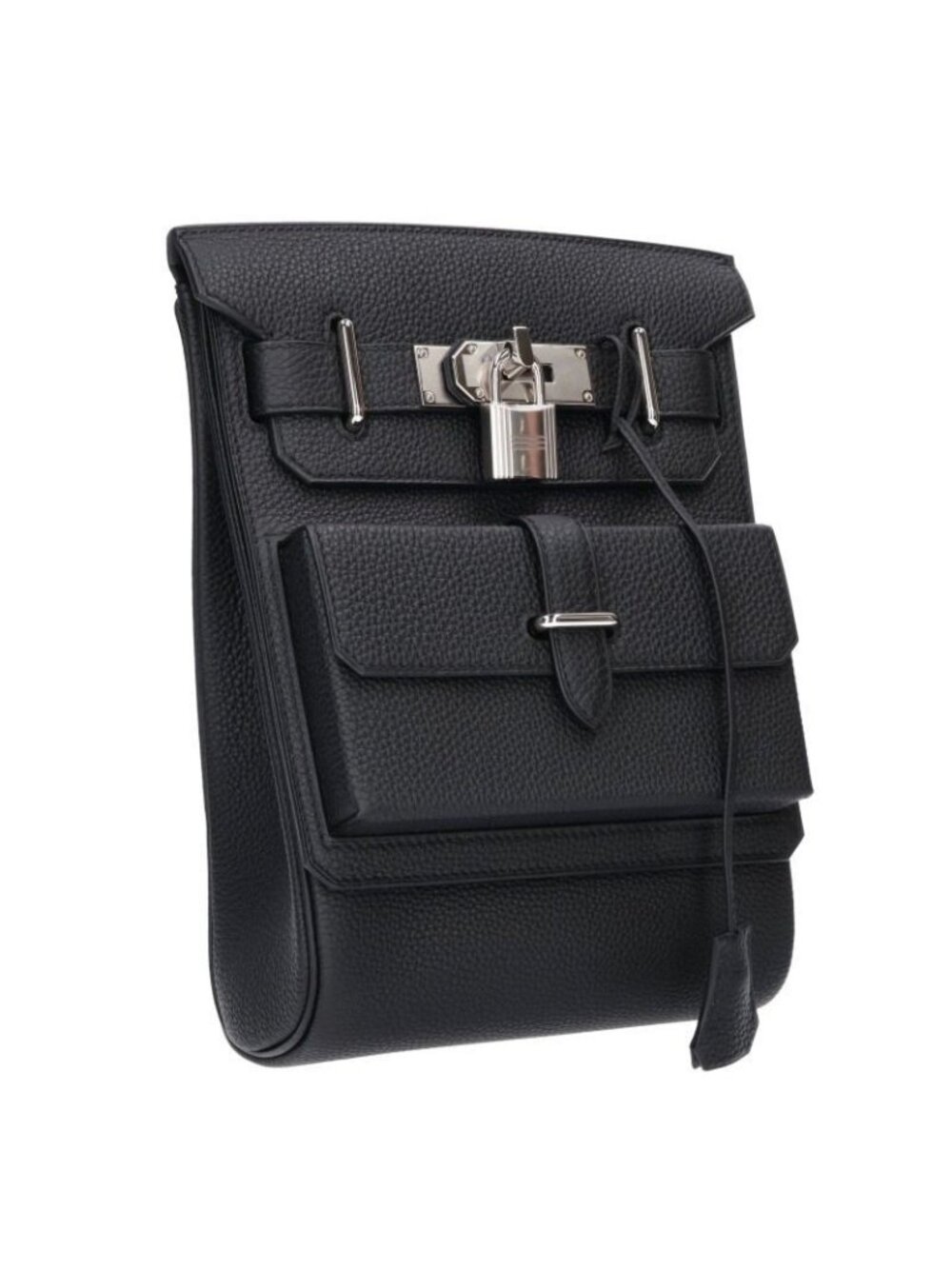Hermes Hac a Dos PM Silver Togo Noir Shoulder Bag PM